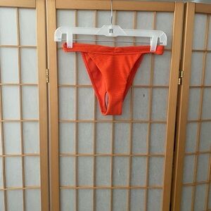 Nwot LA HEARTS By Pacsun Swimsuit Bikini Bottom  Size XS Orange Textured Cheeky